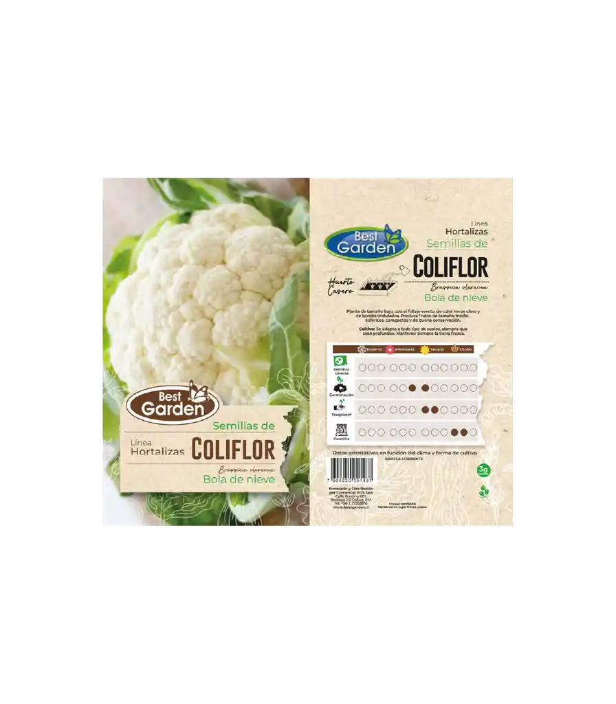 Semillas Coliflor 3grs Best Garden