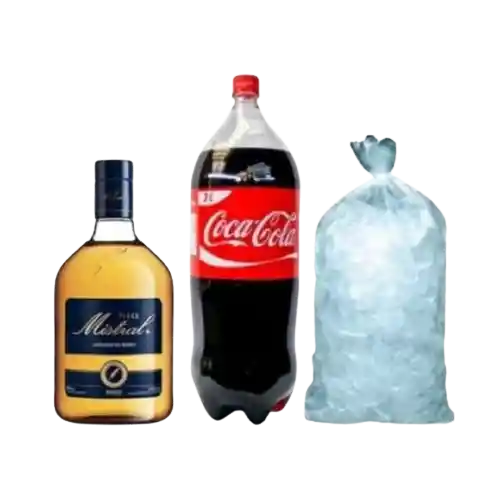 Promo Mistral 35 ° 1,0 Lt + Coca Cola 3,0 + 2 Kg Hielo