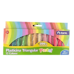 Plasticinas Triangulares Pastel 12 Colores