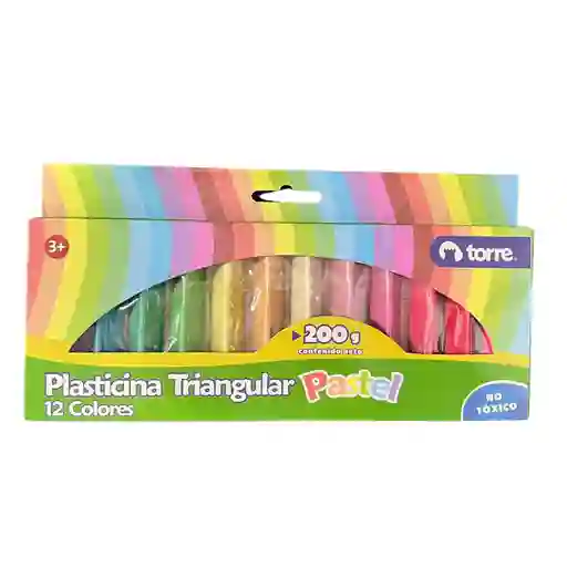 Plasticinas Triangulares Pastel 12 Colores