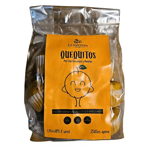 Keto Quequitos Mix - Chips Chocolate Y Naranja X 6und