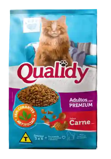 Qualidy Premium Gatos Adultos Sabor Carne