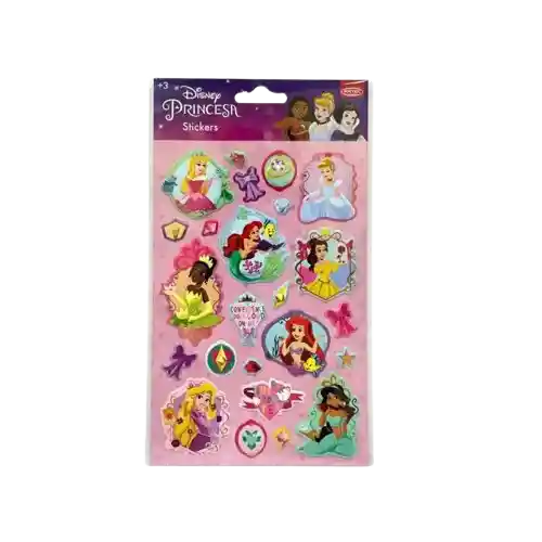 Stickers Princesas De Disney 27 Stickers Con Relieve Estilo Puff