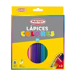 Estuche 24 Lápices De Colores Largos