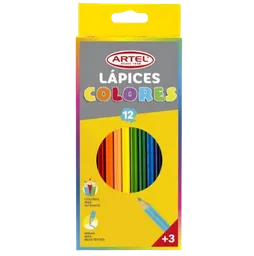 Estuche 12 Lápices De Color Largos