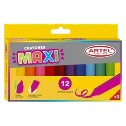 Crayones Maxi 12 Colores Artel