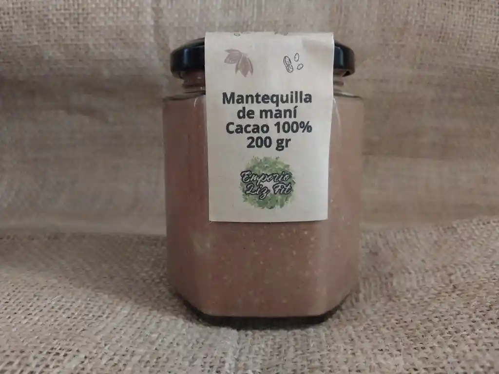 Mantequilla De Maní Cacao 100%, 200 Gr