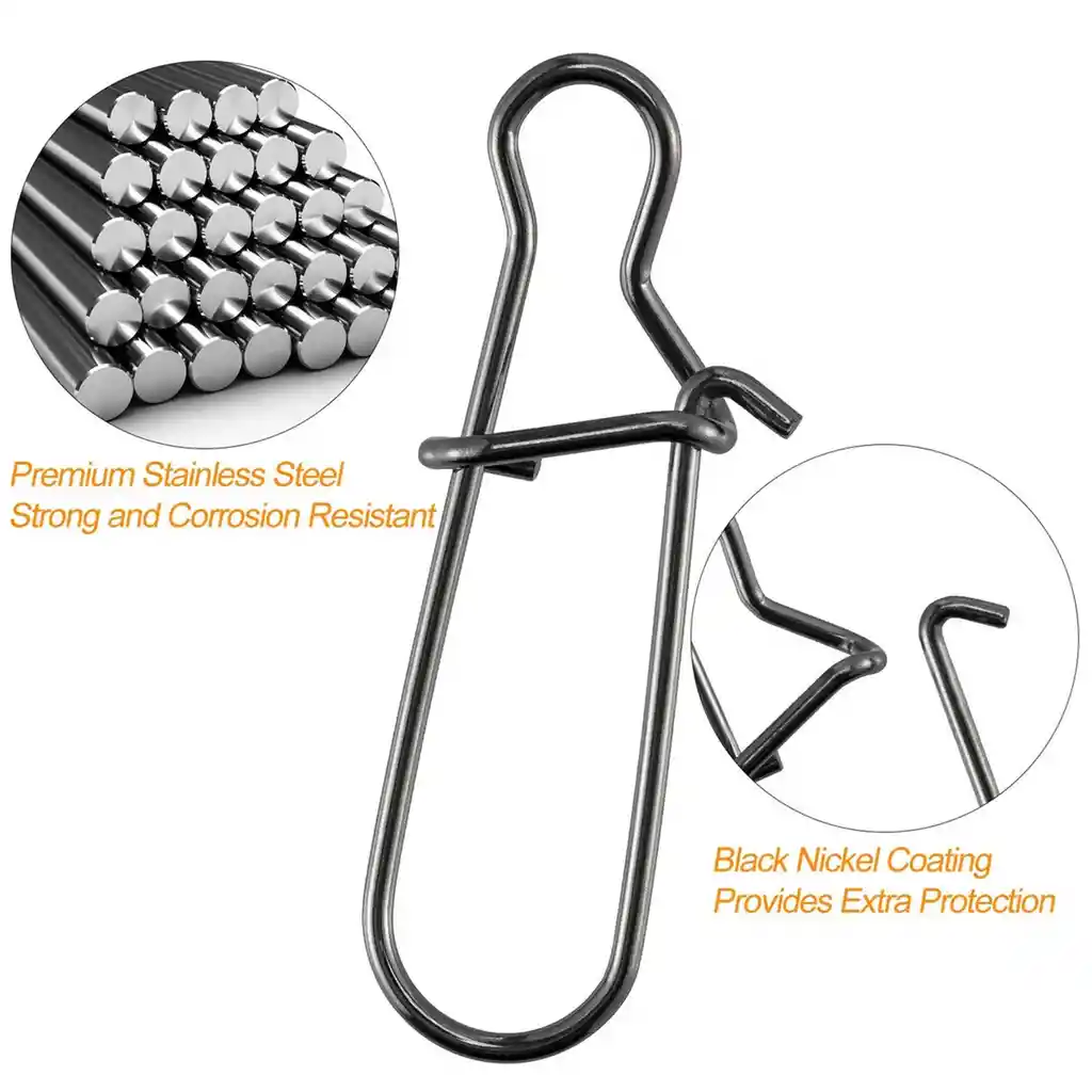Duolock Fastlock Snap Para Pesca Silver Wave Niquel #1 (x10)