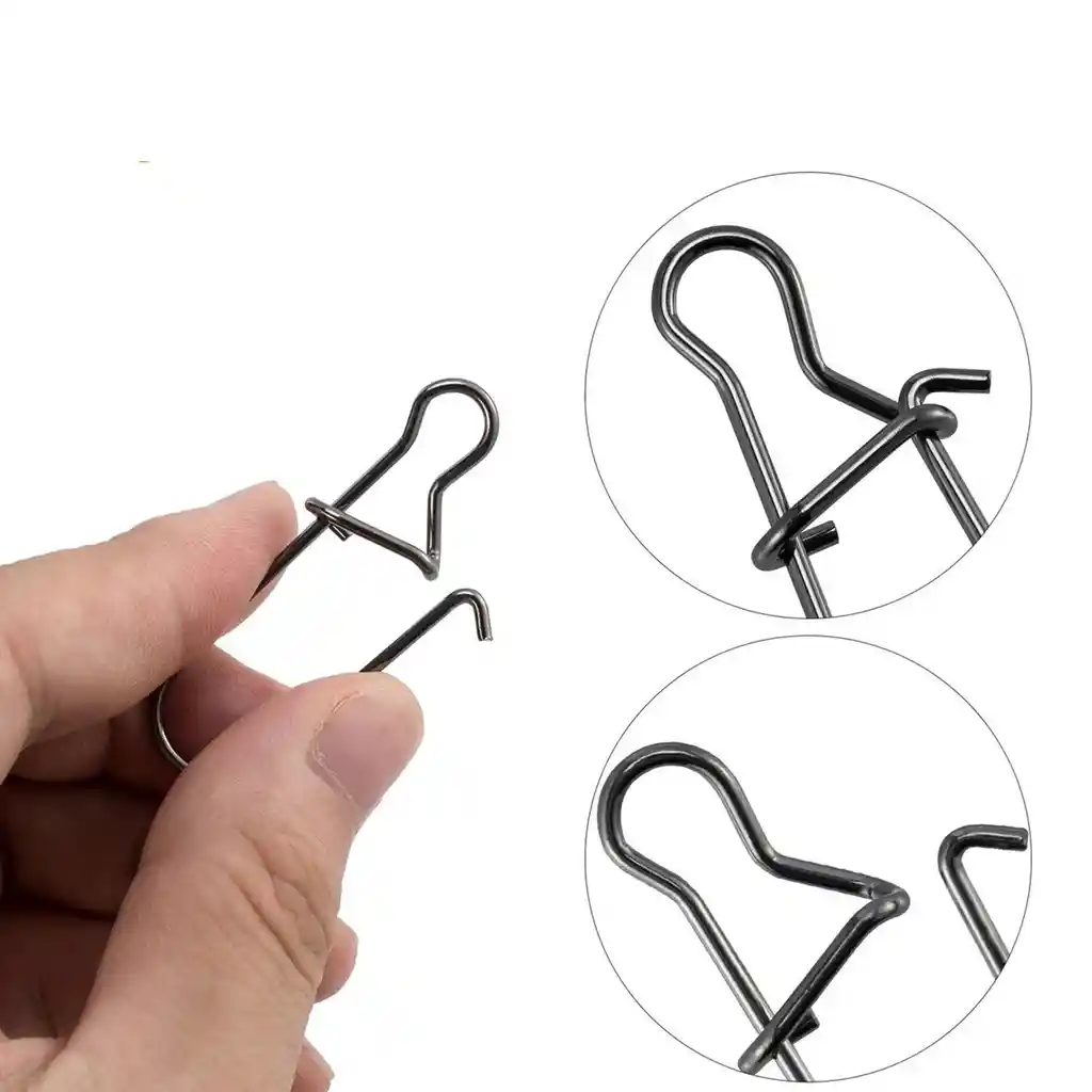 Duolock Fastlock Snap Para Pesca Silver Wave Niquel #1 (x10)