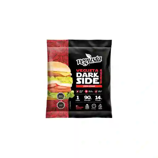 Hamburguesa Vegana De Arveja Dark Side 90 G Marca Vegusta