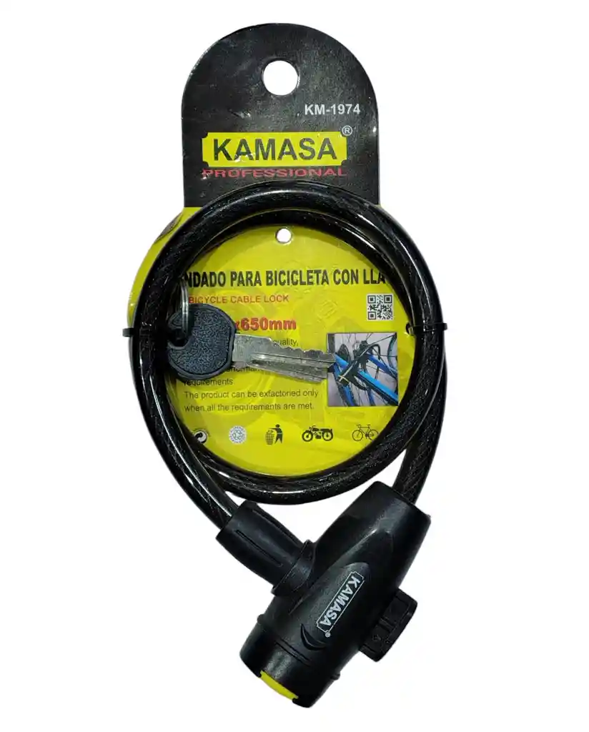 Kamasa Candado Bici Cablelock 10x650 Mm