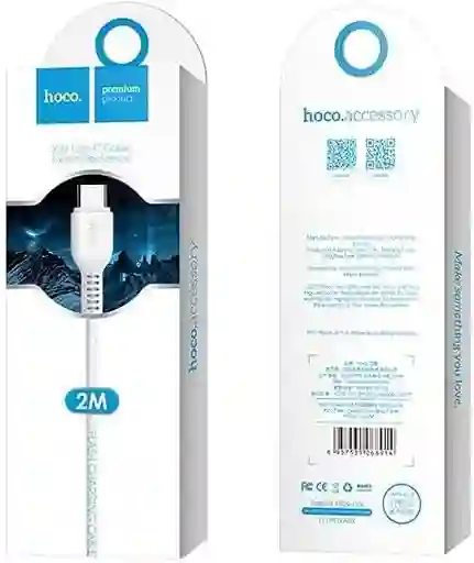 Cable Usb A Tipo C Hoco X20 - 2m 2a Blanco