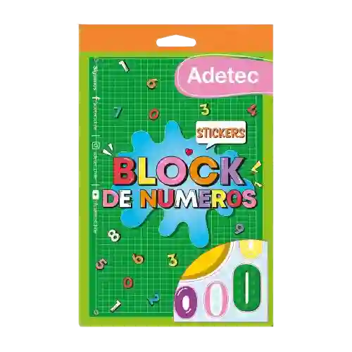 Block De Stickers Números X 10 Pàginas