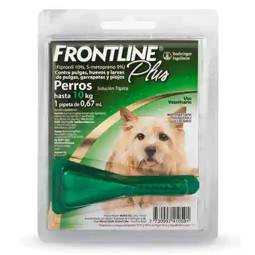 Frontline Antiparasitario Plus para Perro de Hasta 10 Kg de Peso