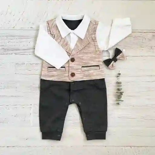 Enterito Formal Beige Talla 6 Meses