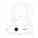 Candado Bicicleta U Lock Odis K1500 15x185mm Negro Azul Llave Mapa