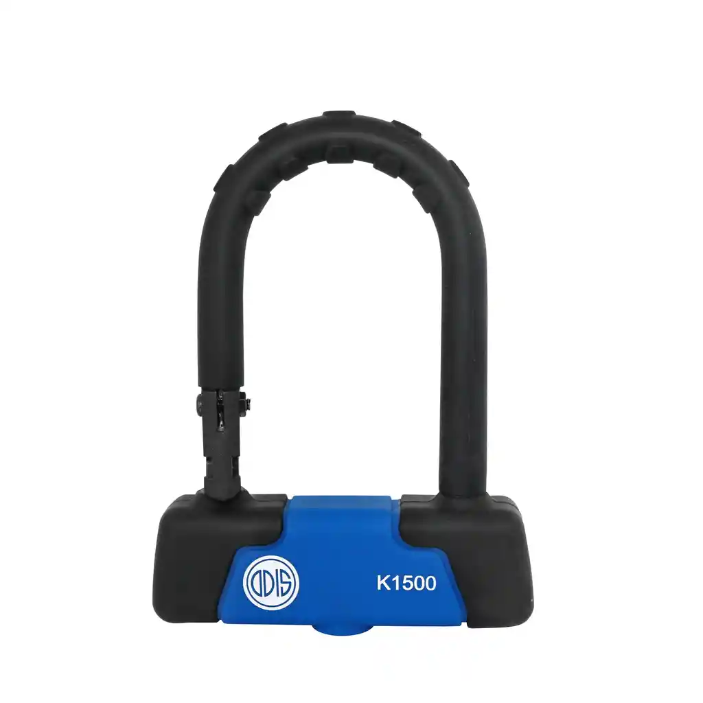 Candado Bicicleta U Lock Odis K1500 15x185mm Negro Azul Llave Mapa