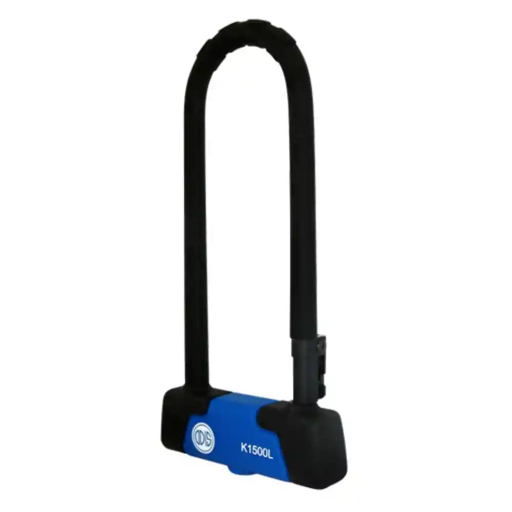 Candado Bicicleta U Lock Odis K1500l 15x285mm Negro Azul Llave Mapa