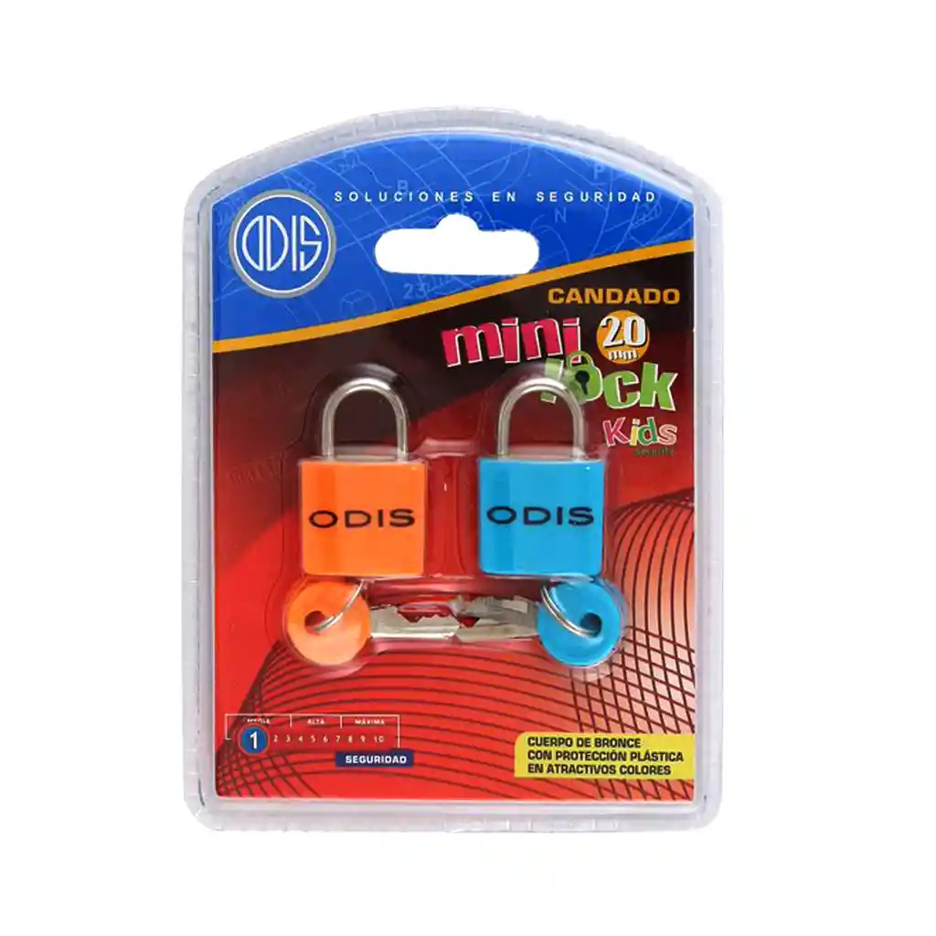 Pack 2 Candados Odis Mini Lock 20mm