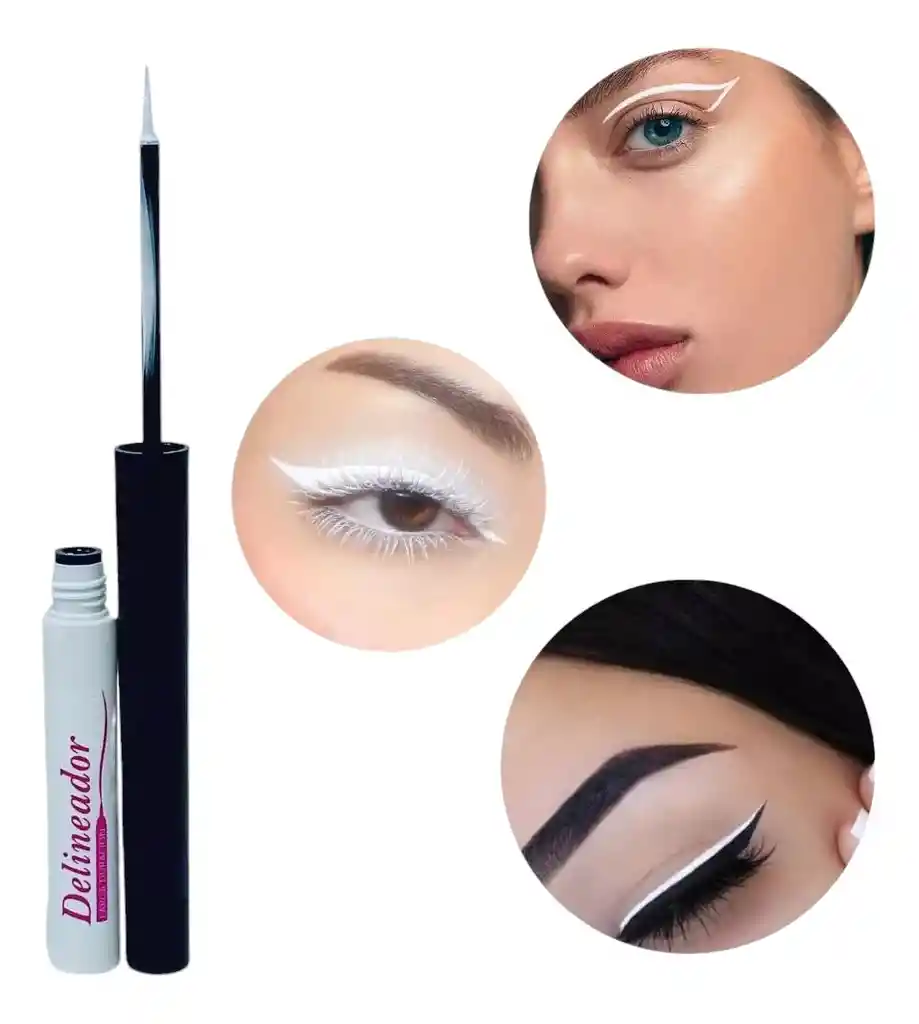 Delineador De Ojos Blanco Matte Liquido Maxbelle