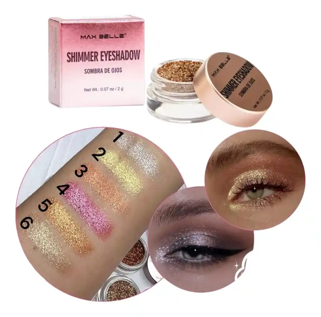 Sombra Ojos Polvo Extra Brillante Shimmer Tono 4