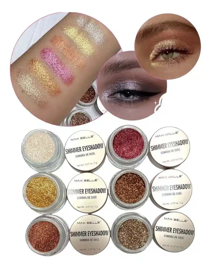 Sombra Ojos Polvo Extra Brillante Shimmer Tono 4