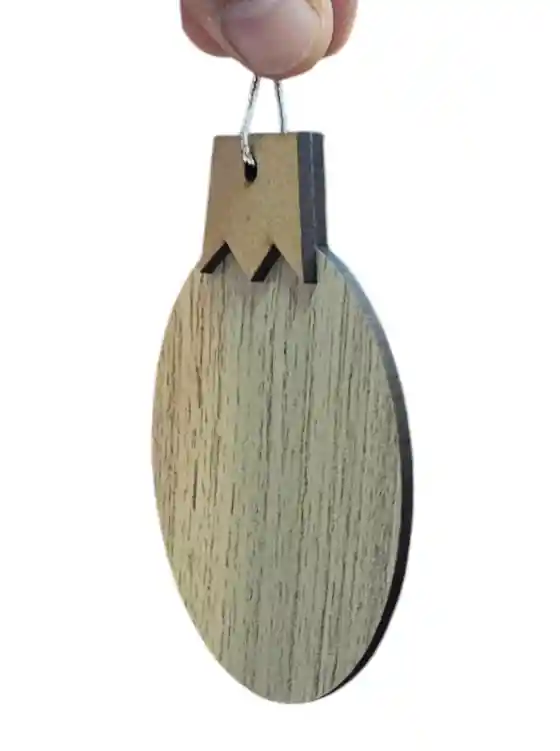 Bambalina De Madera Para Manualidades U Adornar 10.5x9cm