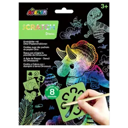 Avenir Scratch Con Plantilla De Dinosaurios