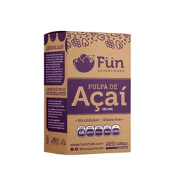 Pulpa De Acai 100 % Puro 400 G Marca Fün Superfoods