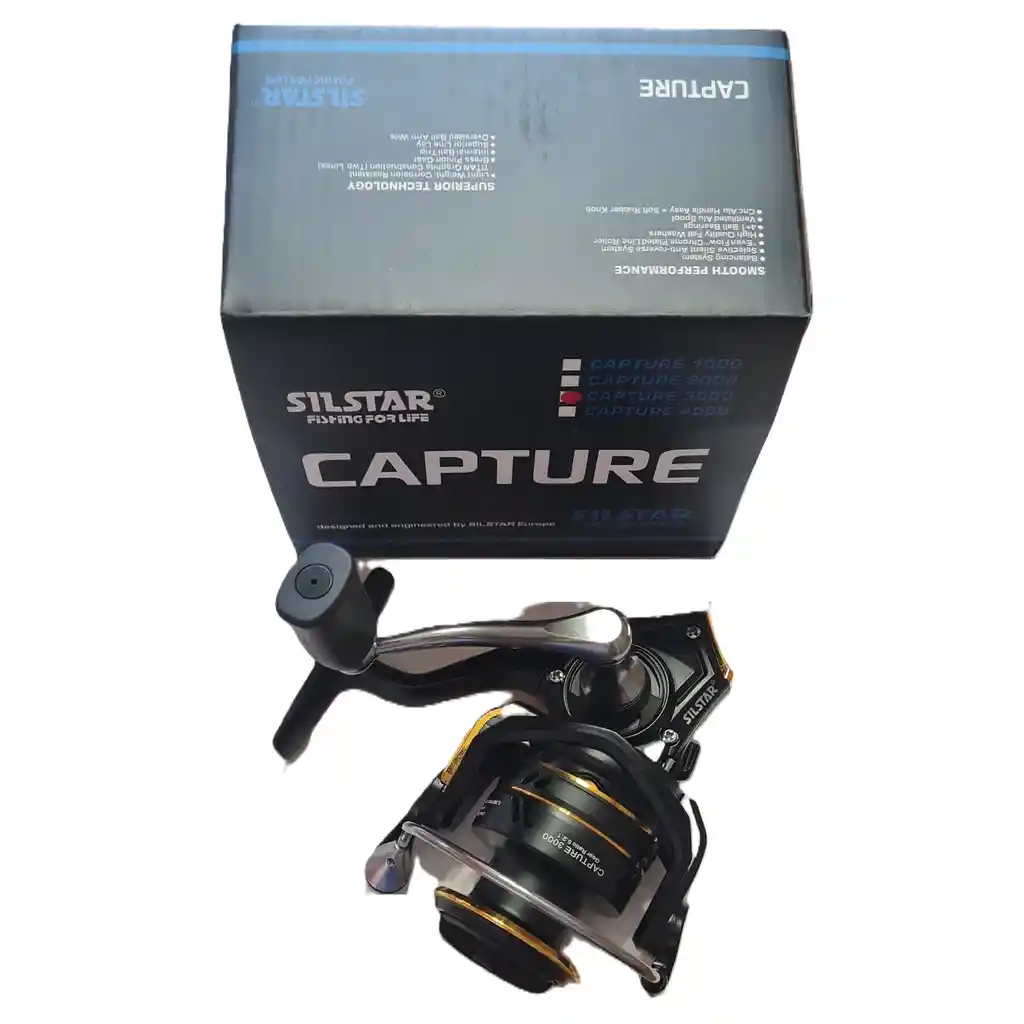 Carrete De Pesca Silstar Capture 3000 4+1rodamientos 255 Grs