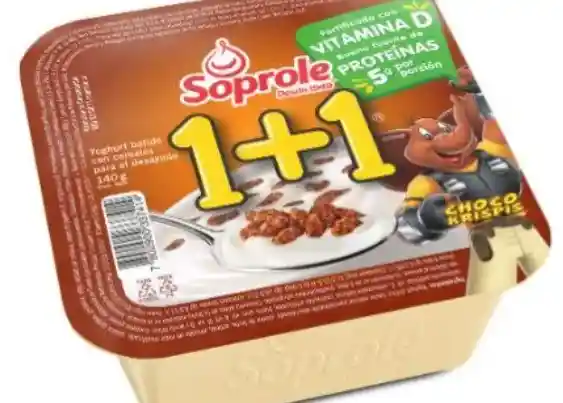 Yoghurt Con Cereal 1+1 Choco Krispis Soprole 140g