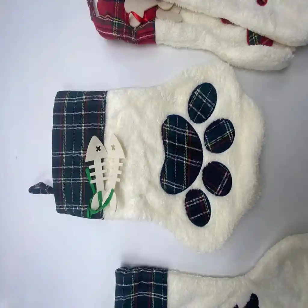 Pack 2 Botas Navidad Patas De Perrito Y Gatito