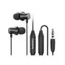 Audífonos In-ear Lenovo Hf130 Negro Metálicos