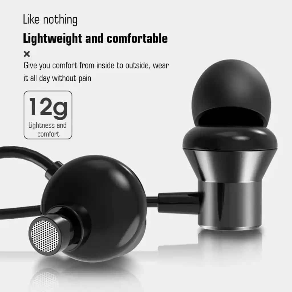 Audífonos In-ear Lenovo Hf130 Negro Metálicos