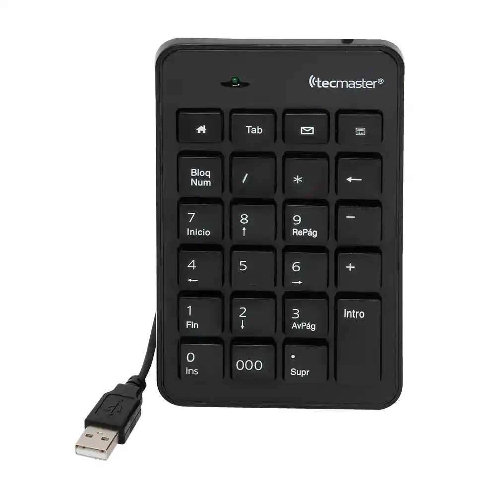 Teclado Numérico Tecmaster Usb Negro