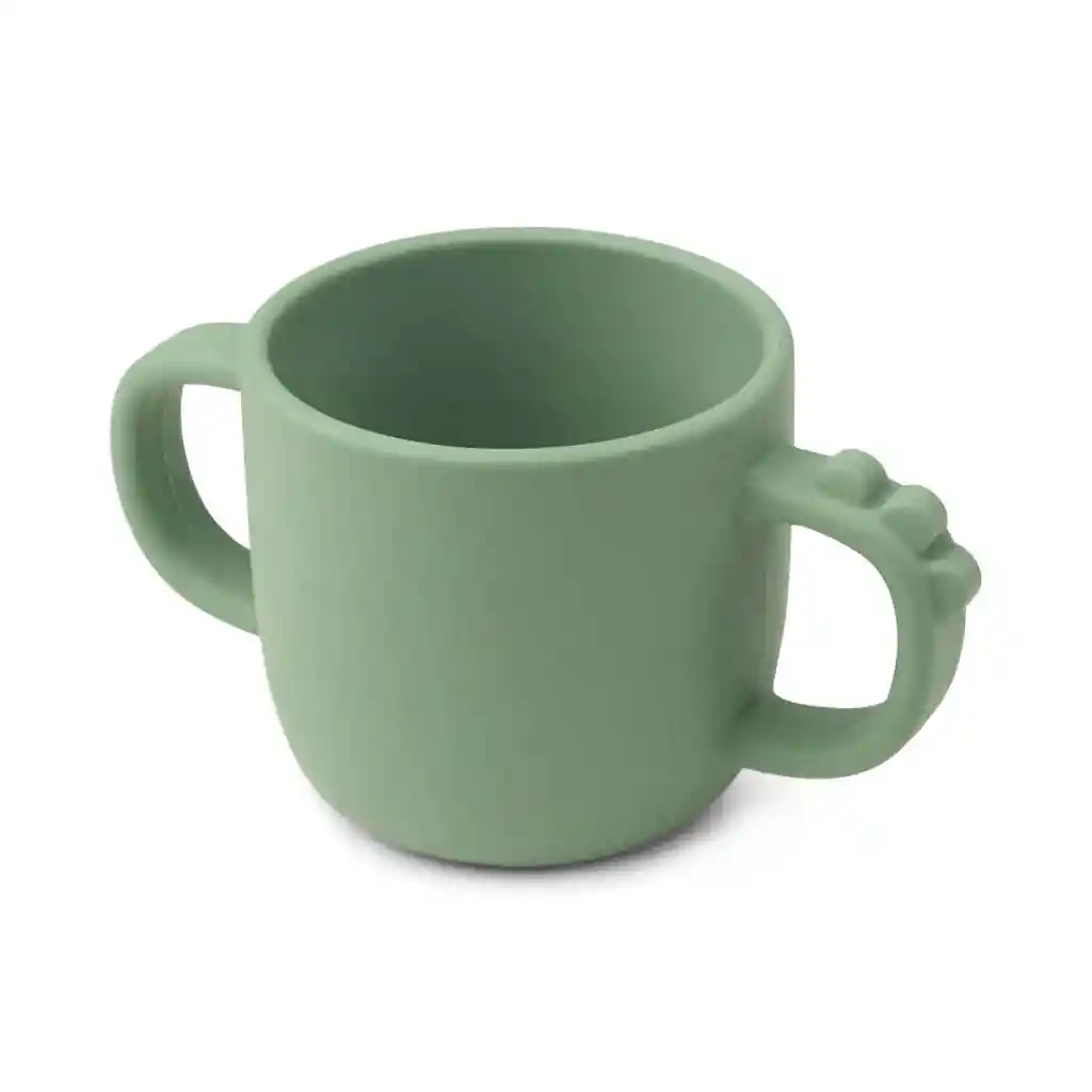 Taza De Silicona Con 2 Asas Peeakboo Croco - Verde