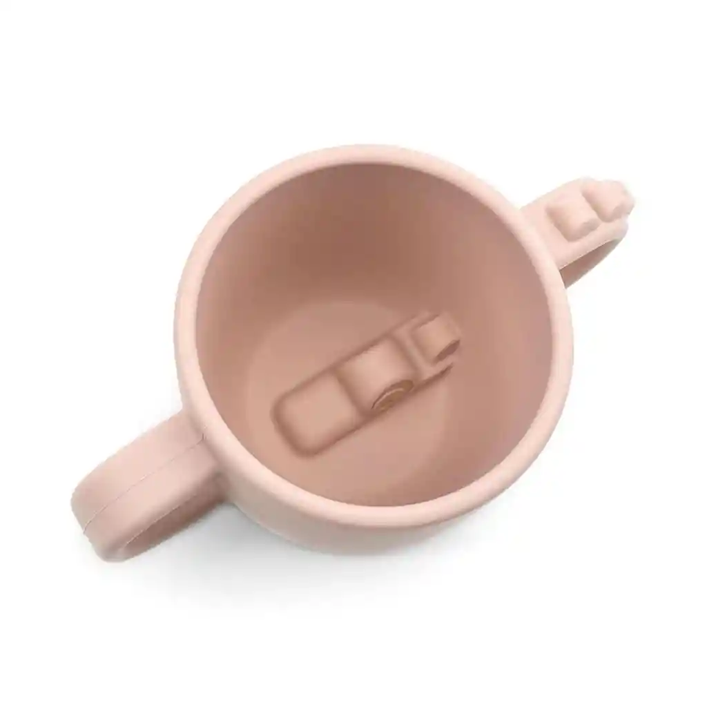 Taza De Silicona Con 2 Asas Peeakboo Croco - Rosa