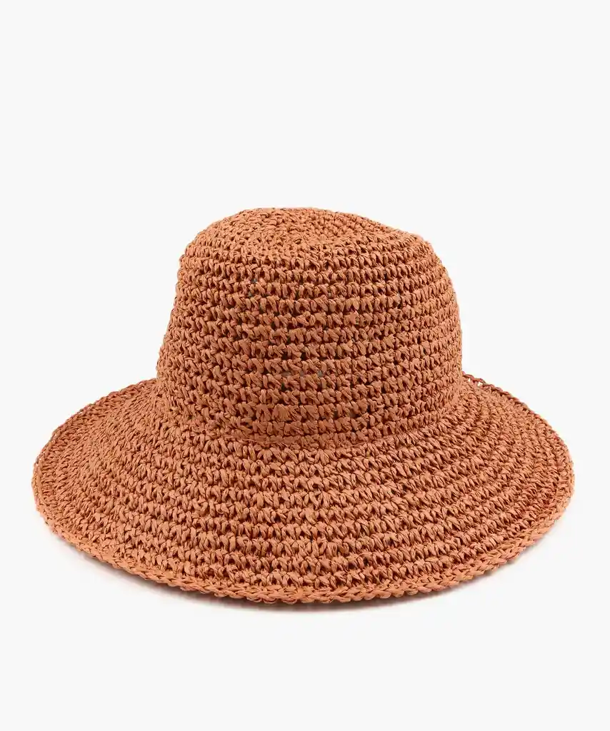 Sombrero Mujer Redondo Terracota