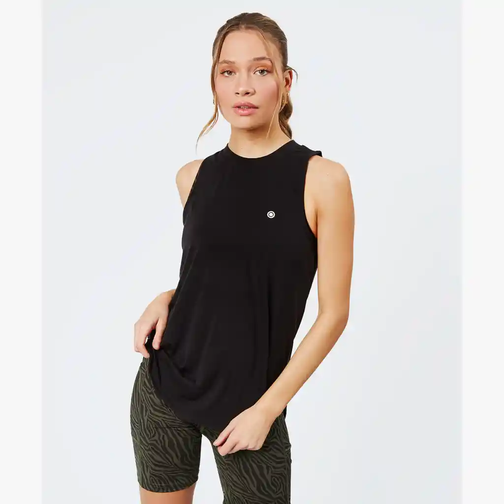 Polera Deportiva Mujer Tank Top M Negro