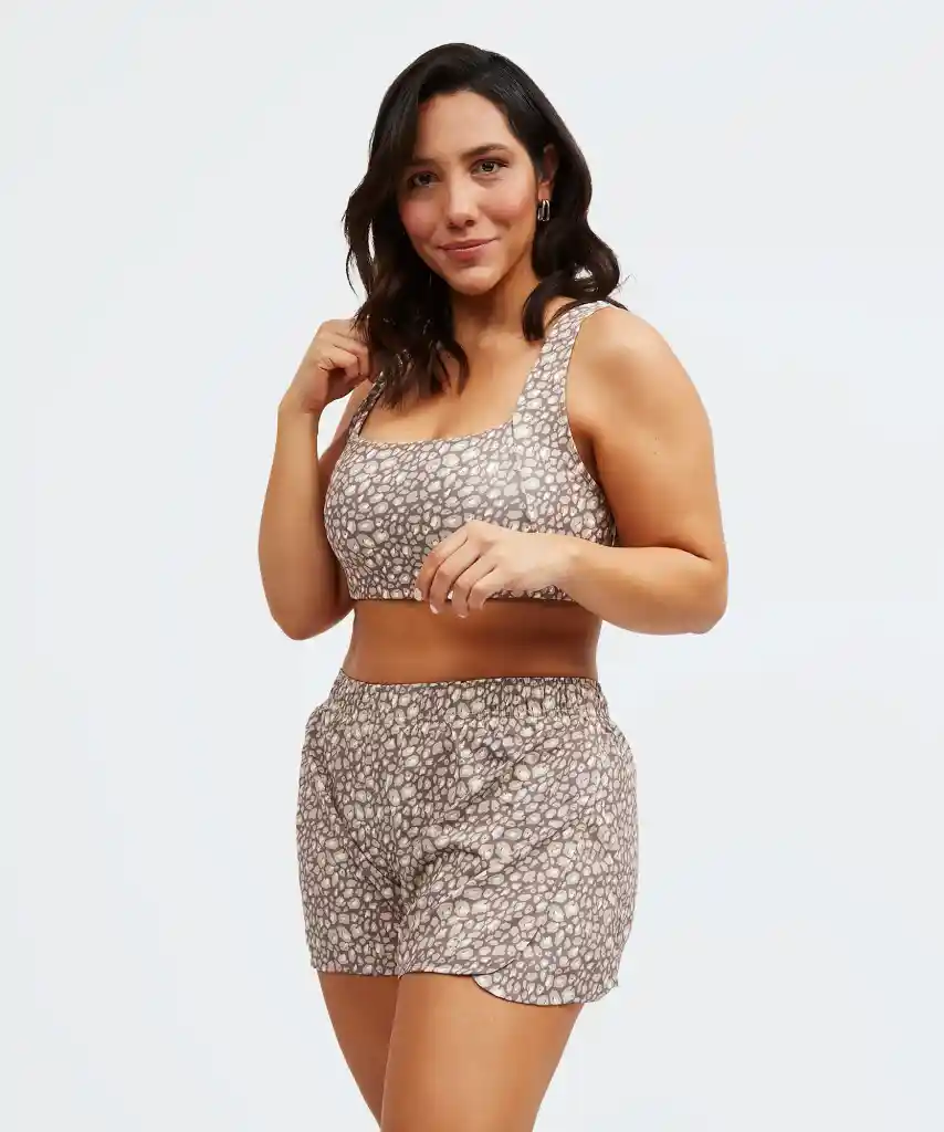 Short Deportivo Mujer S Taupe