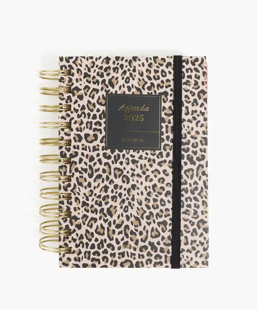Agenda Mujer Pequeña 2025 Animal Print Beige
