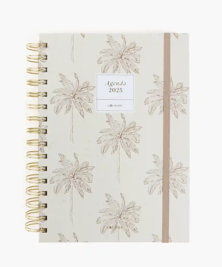 Agenda Mujer Grande 2025 Palmeras Beige