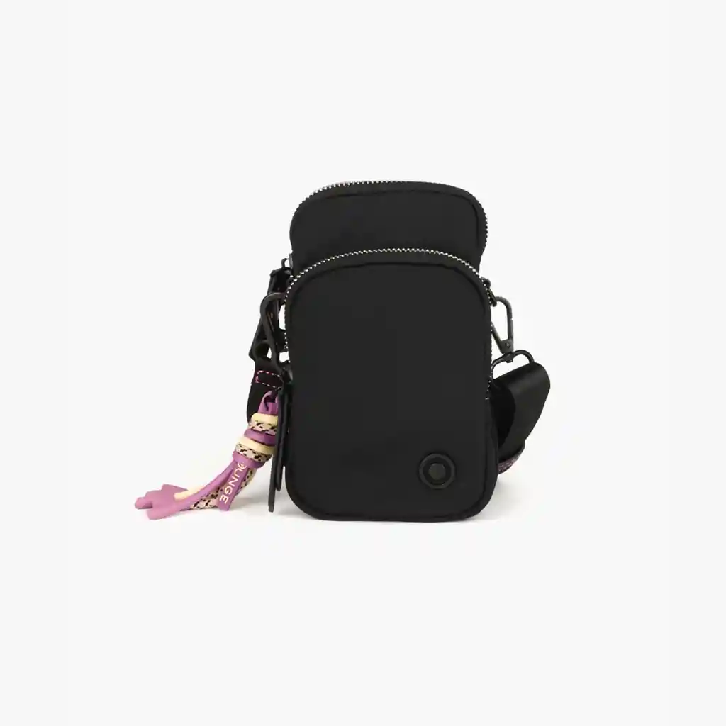 Mini Cartera Mujer Llavero Negro