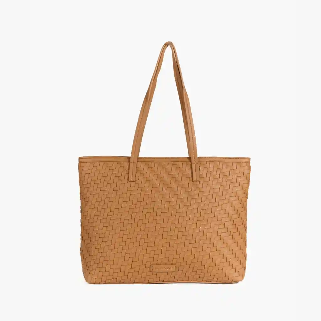 Cartera Tote Mujer Tejida Café