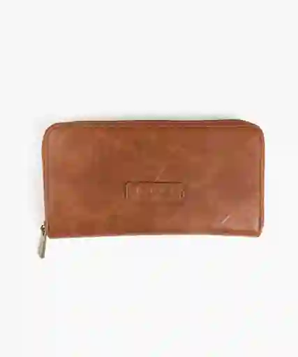 Billetera Mujer Unicolor Café