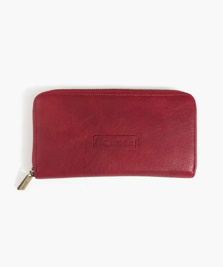 Billetera Mujer Unicolor Rojo