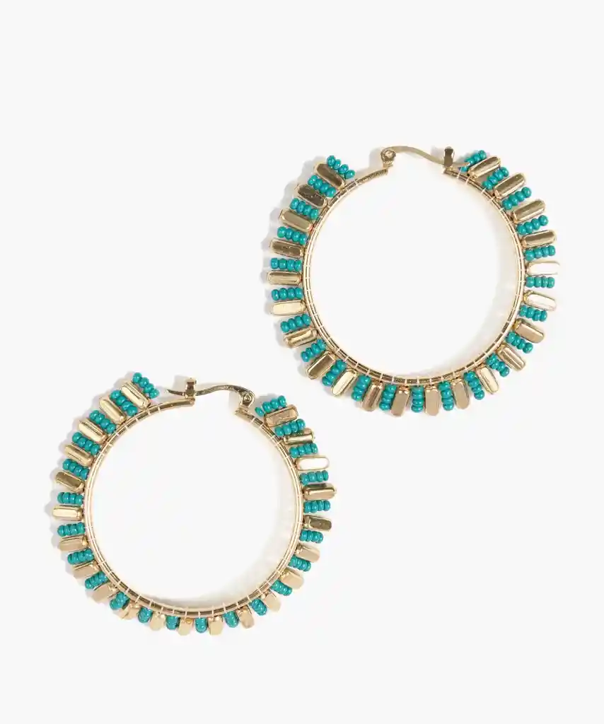 Aros Mujer Argollas Verde