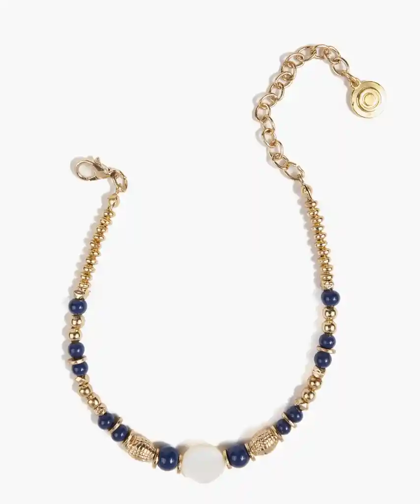 Tobillera Mujer Mostacillas Dorado