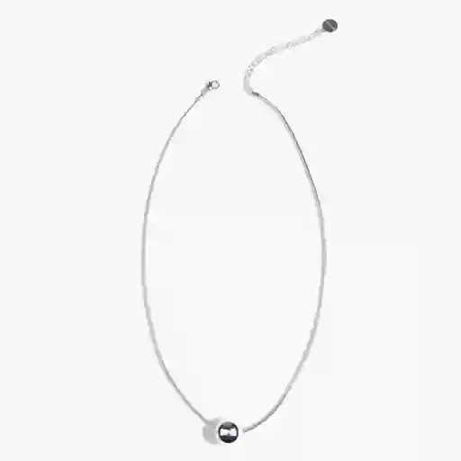 Collar Mujer Borla Plateado