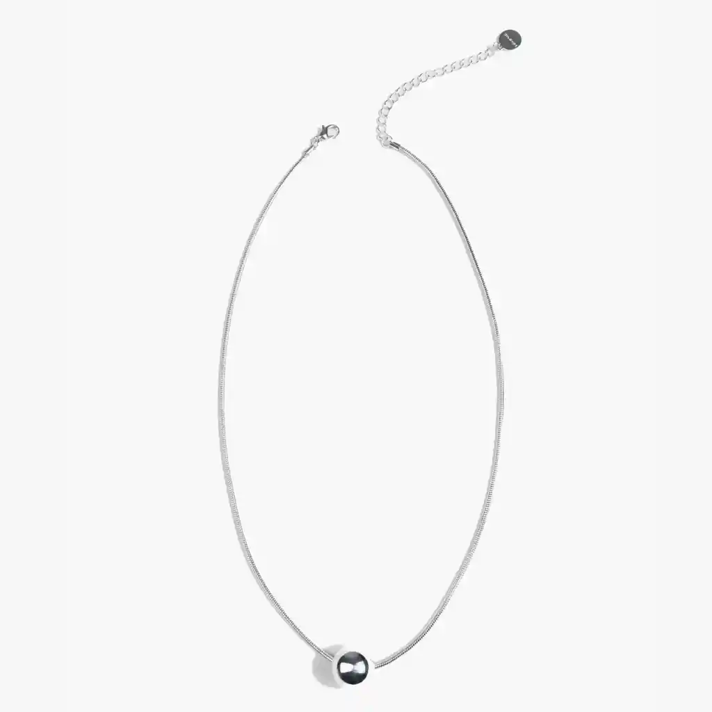 Collar Mujer Borla Plateado